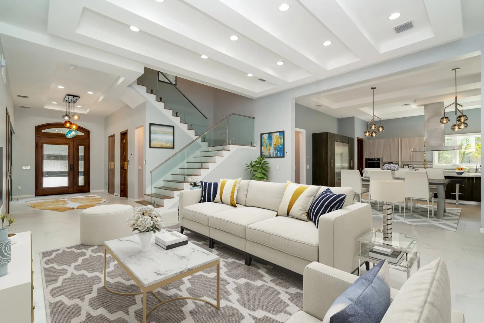 Living room interior of a new home in Tampa