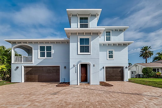 New beach home in Tampa Bay during the day