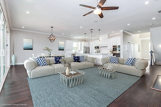 New beach home living room interior