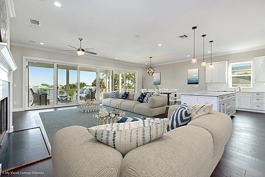 New beach home lounge room interior