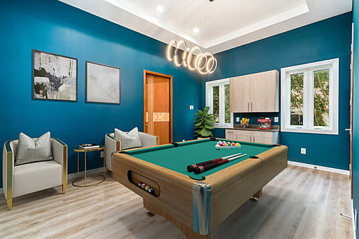 Pool room table