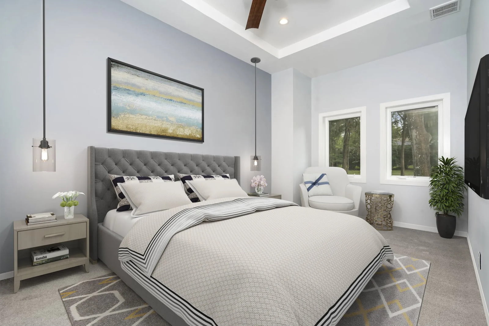 Bedroom in a luxury home