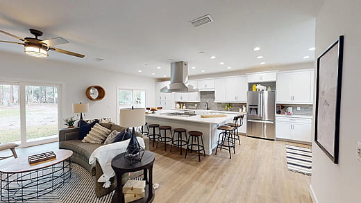 Dining room area in a custom home