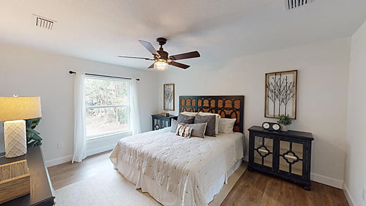 Bedroom in farmhouse style home