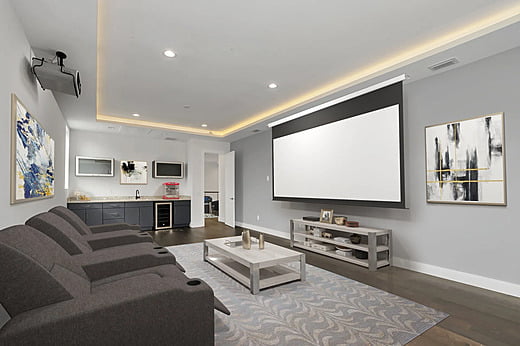 Movie theater in luxury home