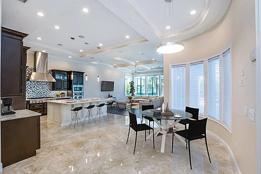 Dining area in a luxury home