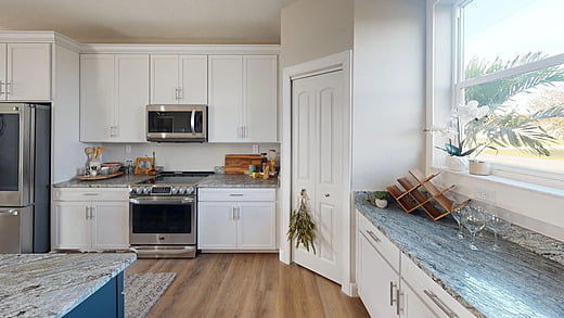 Kitchen area with appliances