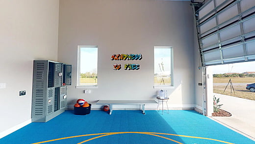 Globetrotter's Dream Home basketball court