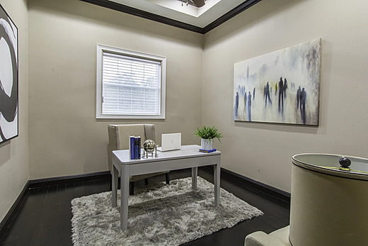 Table in a transitional home in Tampa