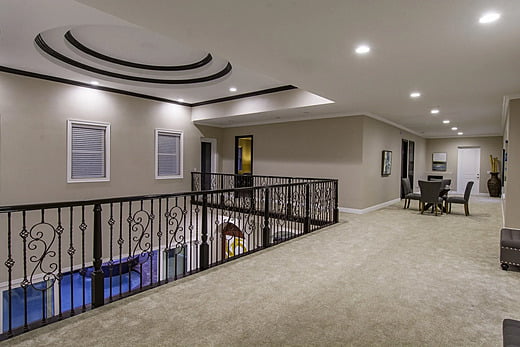 Upstairs staircase in a new Tampa home